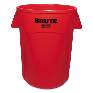 Rubbermaid® Commercial Brute Vented Trash Receptacle, Round, 44 Gal, Red freeshipping - TVN Wholesale
